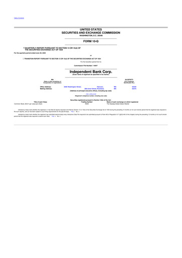 Thumbnail Independent Bank Corp. 10-Q Quarterly Report FY2025 