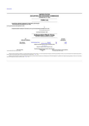 Thumbnail Independent Bank Corp. 10-Q Quarterly Report FY2025 