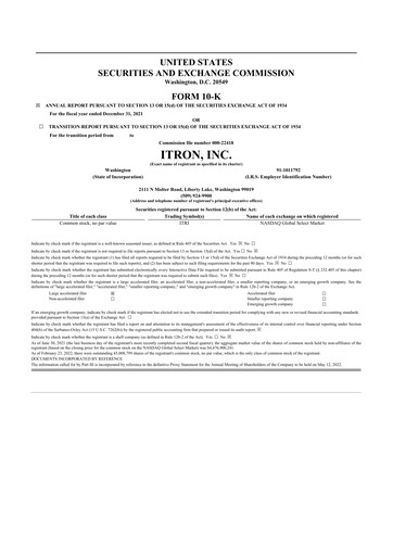 Thumbnail Itron
 10-K Annual Report 2021