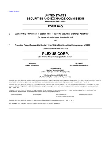 Thumbnail Plexus 10-Q Quarterly Report FY2017 