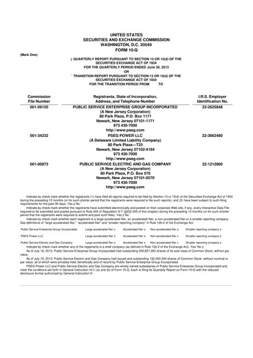 Thumbnail PSEG 10-Q Quarterly Report FY 