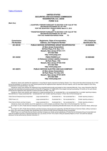 Thumbnail PSEG 10-Q Quarterly Report FY 