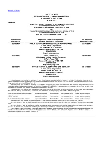 Thumbnail PSEG 10-Q Quarterly Report FY 