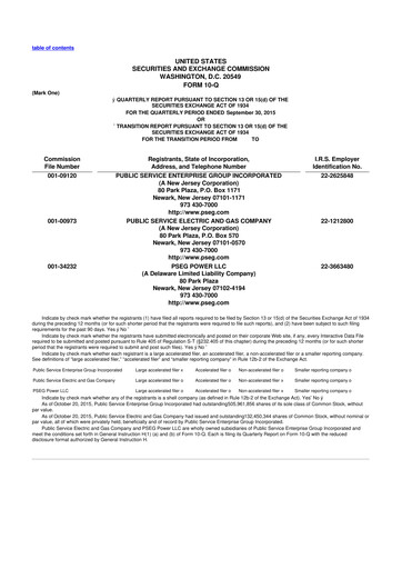 Thumbnail PSEG 10-Q Quarterly Report FY 