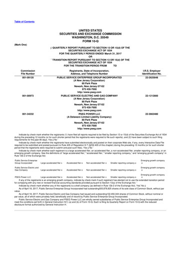 Thumbnail PSEG 10-Q Quarterly Report FY 