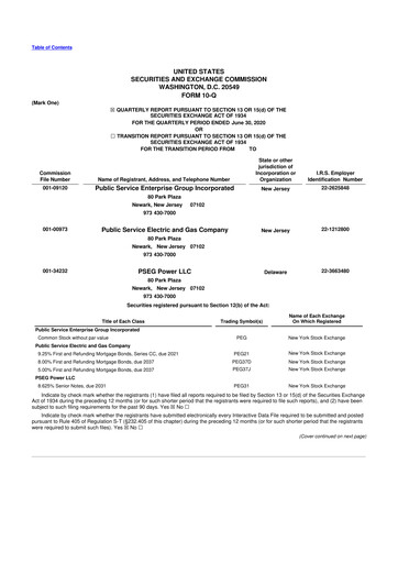Thumbnail PSEG 10-Q Quarterly Report FY 