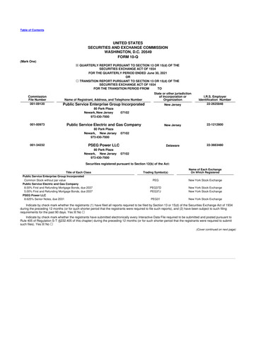 Thumbnail PSEG 10-Q Quarterly Report FY 