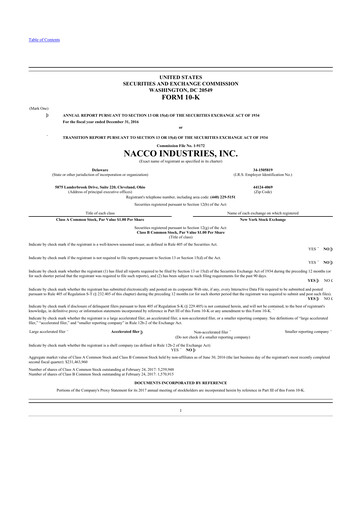 Thumbnail NACCO Industries
 10-K Annual Report 2016