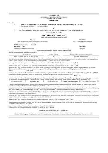 Thumbnail NACCO Industries
 10-K Annual Report 2023