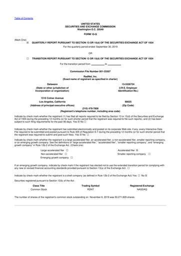 Thumbnail RadNet 10-Q Quarterly Report FY2019 