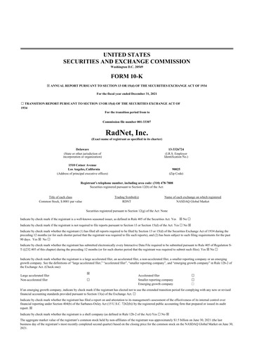 Thumbnail RadNet 10-K Annual Report 2021