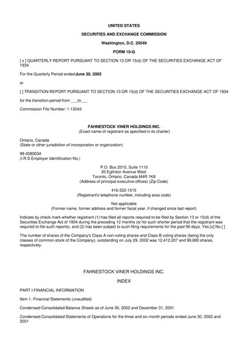 Vorschaubild Oppenheimer Holdings
 10-Q Quartalsbericht  