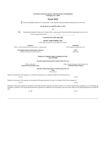 Thumbnail Astec Industries
 10-K Annual Report 2012