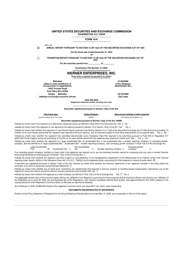 Thumbnail Werner Enterprises
 10-K Annual Report 2025