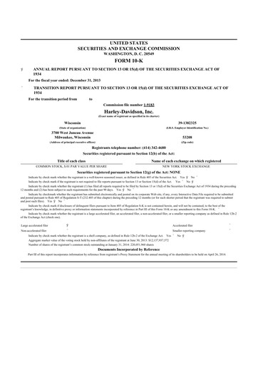 Thumbnail Harley-Davidson
 10-K Annual Report 2013