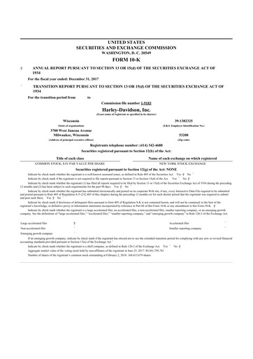 Thumbnail Harley-Davidson
 10-K Annual Report 2017