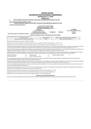 Thumbnail Harley-Davidson
 10-K Annual Report 2023