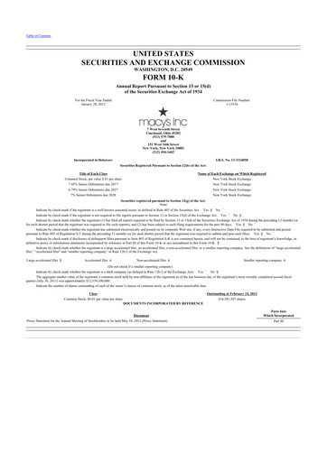 Thumbnail Macy's
 10-K Annual Report 2011