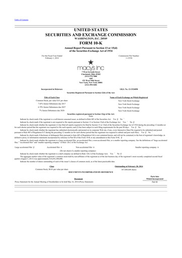 Thumbnail Macy's
 10-K Annual Report 2013