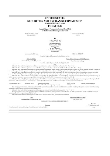 Thumbnail Macy's
 10-K Annual Report 2017