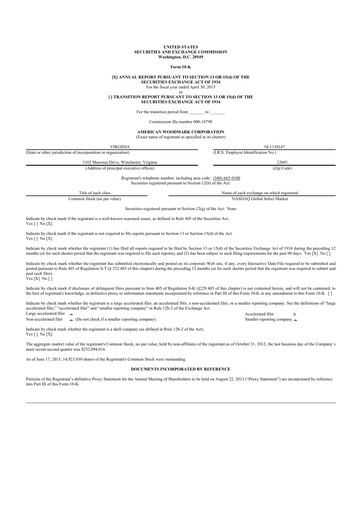 Thumbnail American Woodmark
 10-K Annual Report 2013