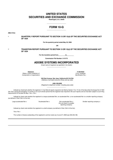 Vorschaubild Adobe 10-Q Quartalsbericht  