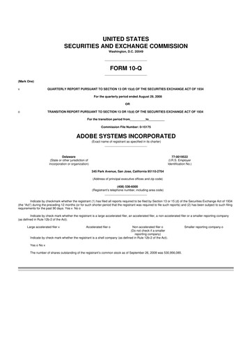 Vorschaubild Adobe 10-Q Quartalsbericht  