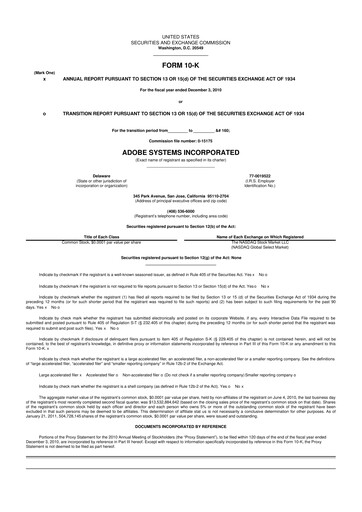 Thumbnail Adobe 10-K Annual Report 2010