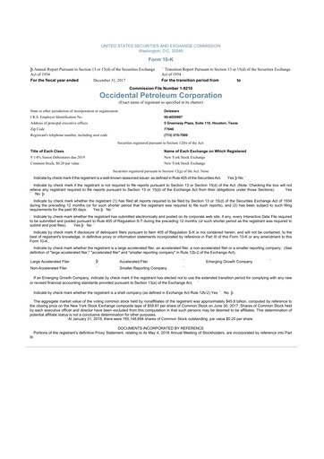 Thumbnail Occidental Petroleum 10-K Annual Report 2017