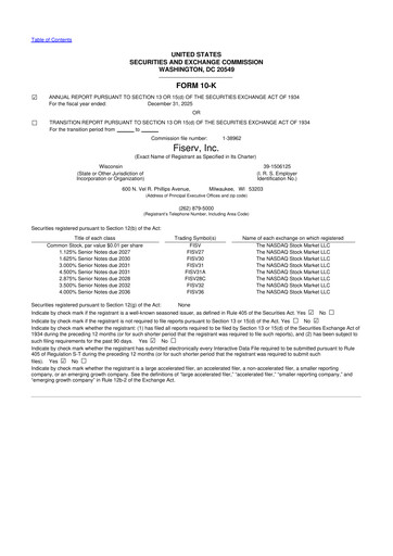 Thumbnail Fiserv 10-K Annual Report 2025