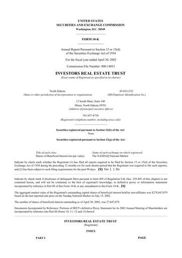 Thumbnail Centerspace 10-K Annual Report 