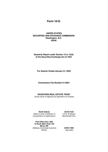 Thumbnail Centerspace 10-Q Quarterly Report FY 