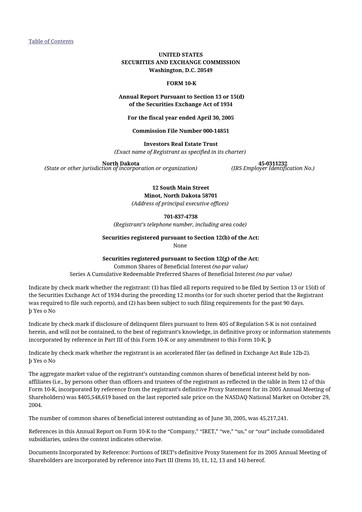 Thumbnail Centerspace 10-K Annual Report 