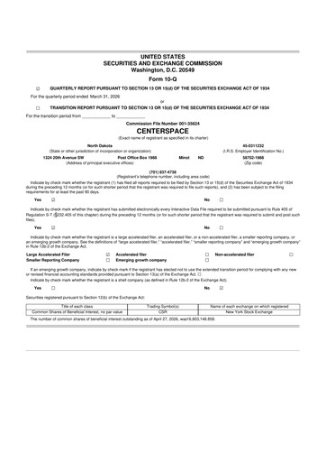 Thumbnail Centerspace 10-Q Quarterly Report FY2026 