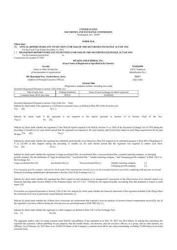 Thumbnail Heartland Express 10-K Annual Report 2022