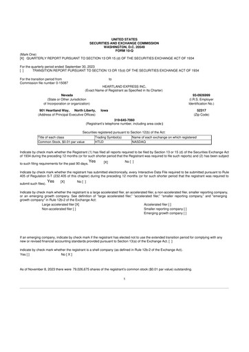 Vorschaubild Heartland Express 10-Q Quartalsbericht 2023 