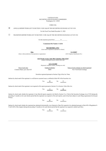 Thumbnail M/I Homes
 10-K Annual Report 2020