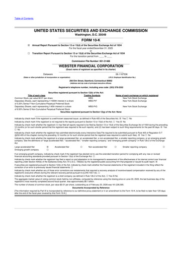 Thumbnail Webster Financial 10-K Annual Report 2025