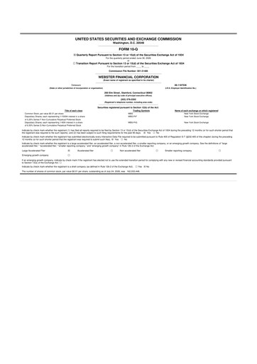 Vorschaubild Webster Financial 10-Q Quartalsbericht 2026 