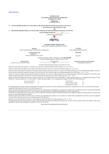 Thumbnail Pilgrim's Pride
 10-K Annual Report 2023