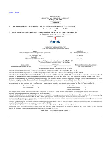 Thumbnail Pilgrim's Pride
 10-K Annual Report 2024