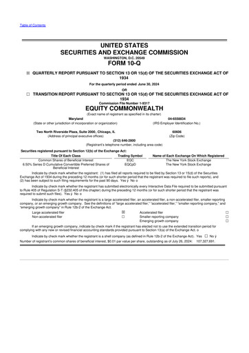 Thumbnail Equity Commonwealth 10-Q Quarterly Report FY2024 