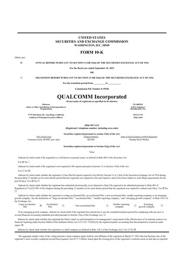 Thumbnail QUALCOMM 10-K Annual Report 2022