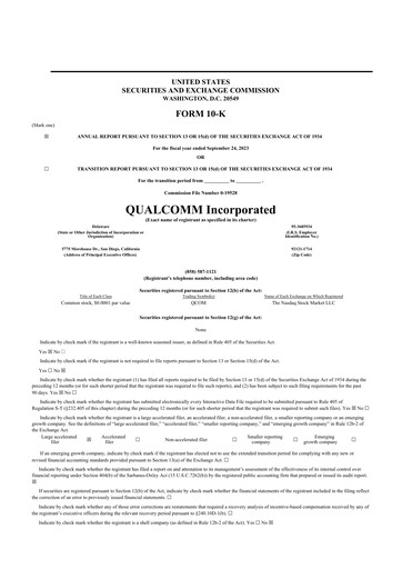 Thumbnail QUALCOMM 10-K Annual Report 2023