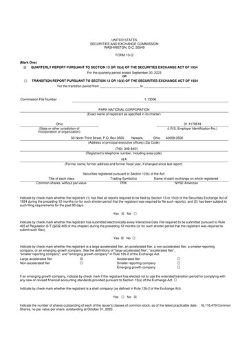 Vorschaubild Park National Corp 10-Q Quartalsbericht 2023 