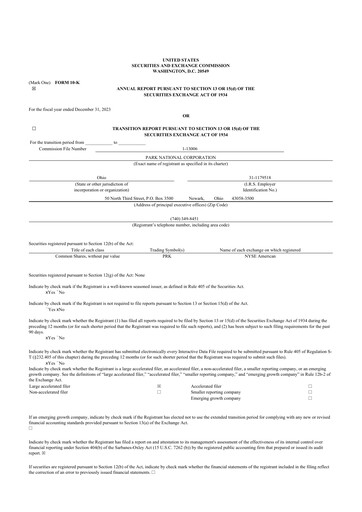 Thumbnail Park National Corp 10-K Annual Report 2023