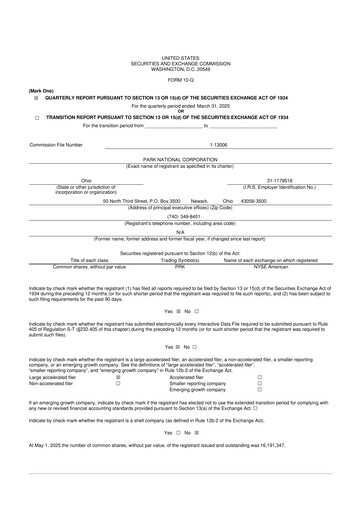 Vorschaubild Park National Corp 10-Q Quartalsbericht 2025 