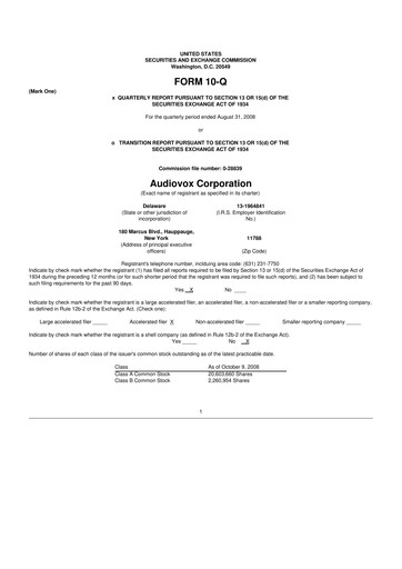 Thumbnail Voxx International
 10-Q Quarterly Report FY 