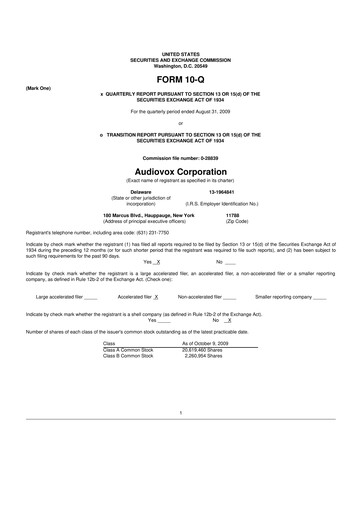 Thumbnail Voxx International
 10-Q Quarterly Report FY 