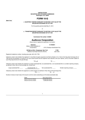 Thumbnail Voxx International
 10-Q Quarterly Report FY 